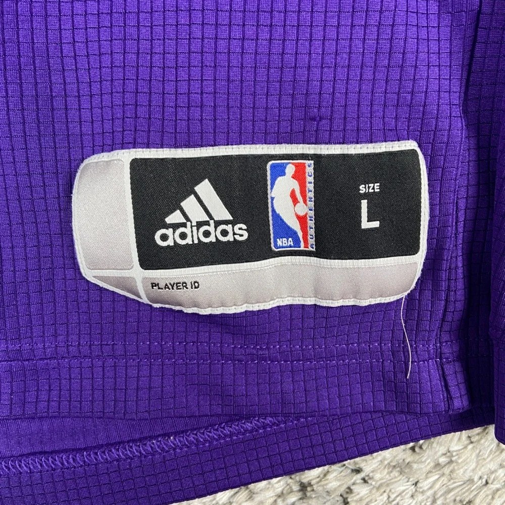 Adidas Los Angeles Lakers Warmup Shirt Mens L Purple Long Sleeve NBA‎ Basketball